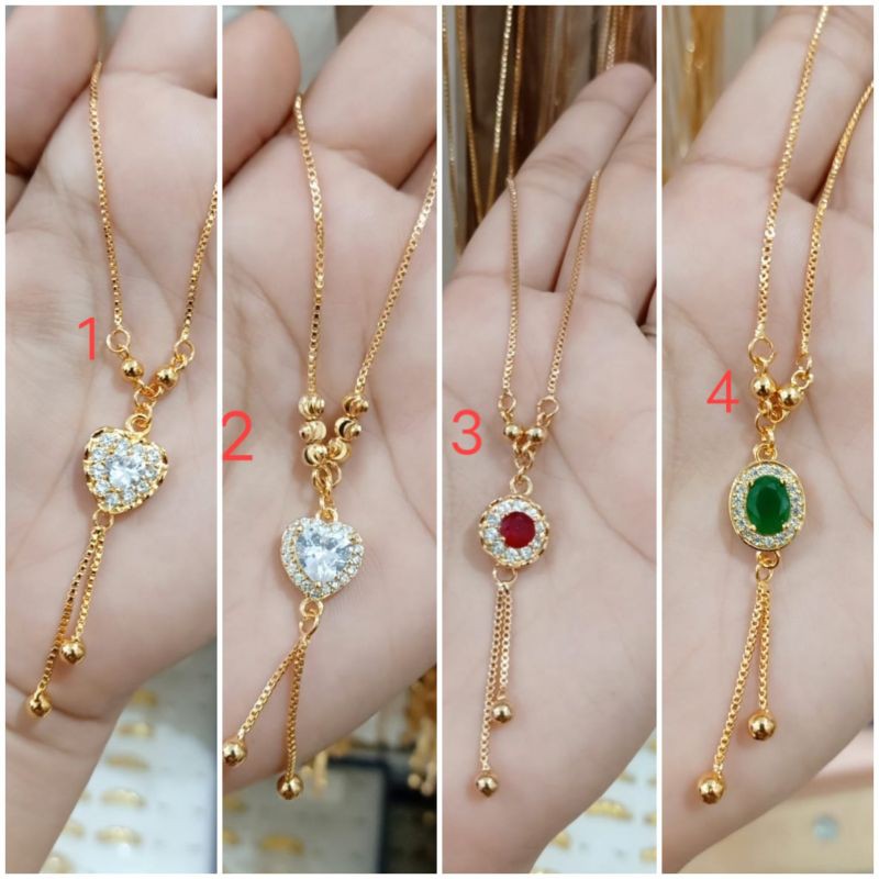 kalung liontin batu permata lapis emas 5790