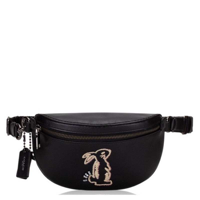 COACH SELENA BUNNY BELT BAG BLACK (39316)