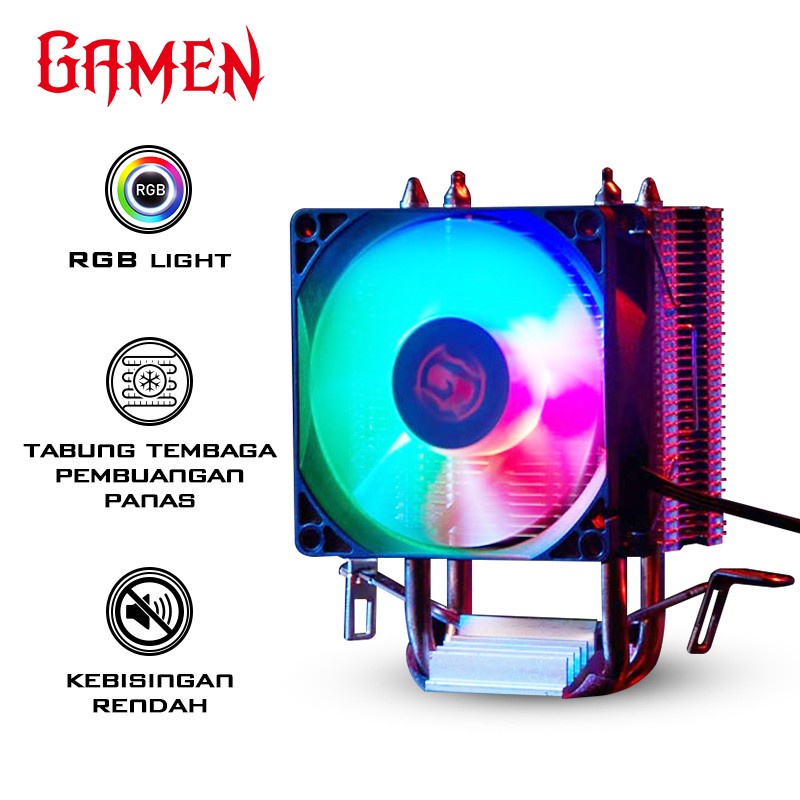 GAMEN CPU COOLER GCC200 DUAL COPPER PIPE RGB BRONZE