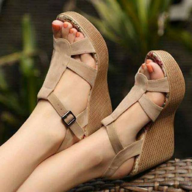 (COD) DIVISHOES DV128 WEDGES SANDAL TALI (REALPICT GESER)