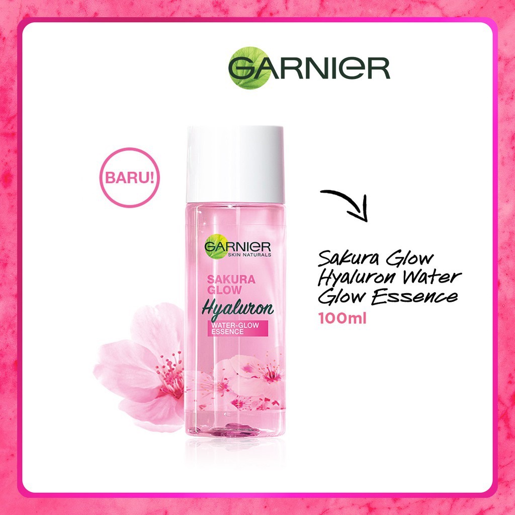 Jual Garnier Sakura Glow Hyaluron Water Glow Essence Ml Shopee