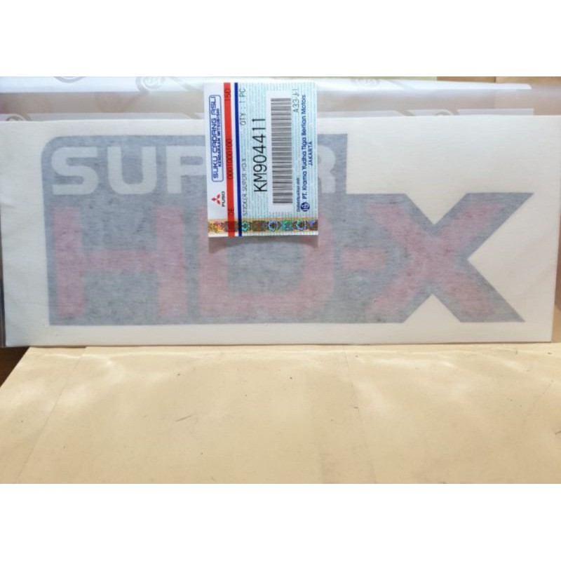 STIKER / STICKER / LABEL SUPER HDX UNTUK DEPAN 100% ASLI KTB