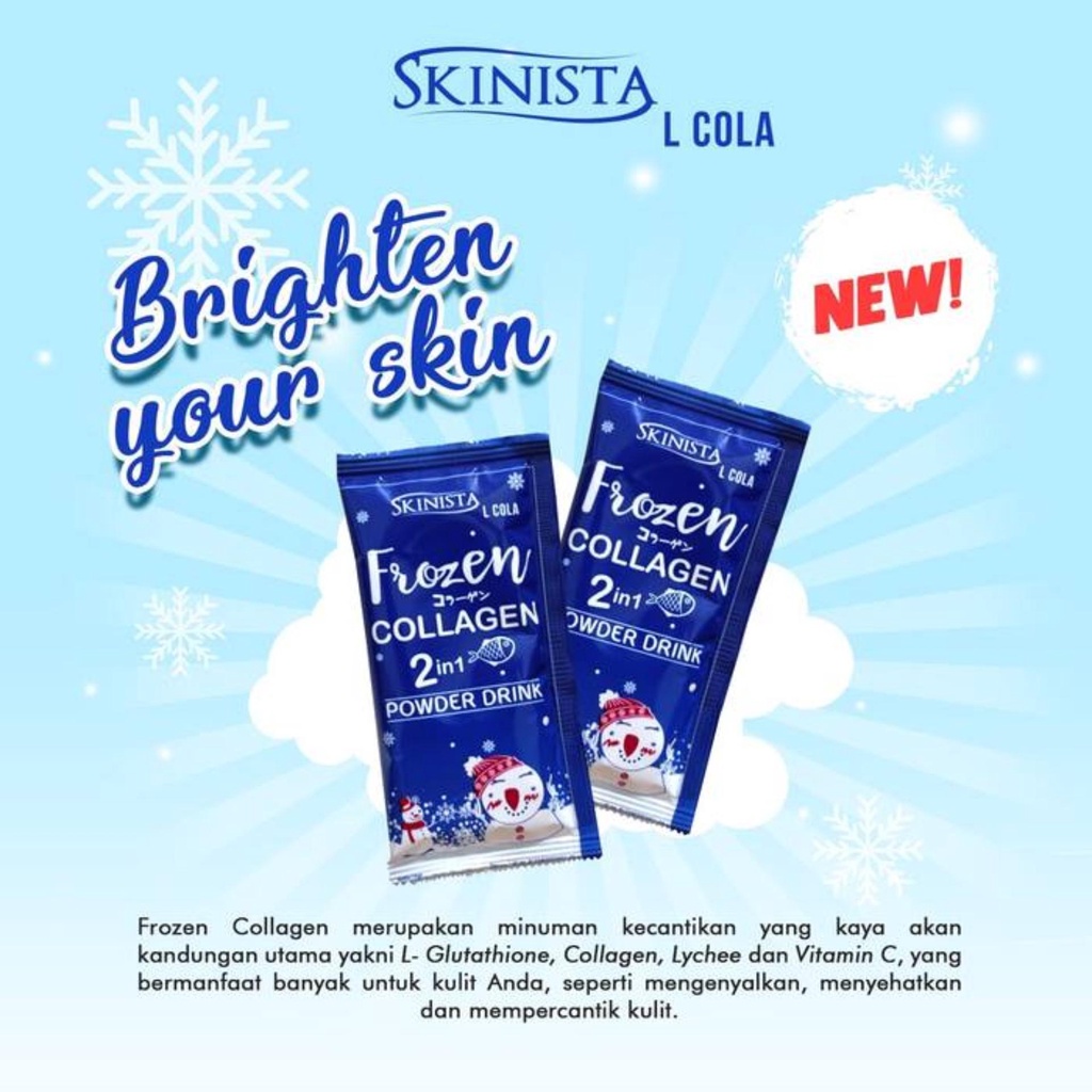FROZEN COLLAGEN 2IN1 POWDER DRINK SKINISTA BPOM FROZEN POWDER DRINK