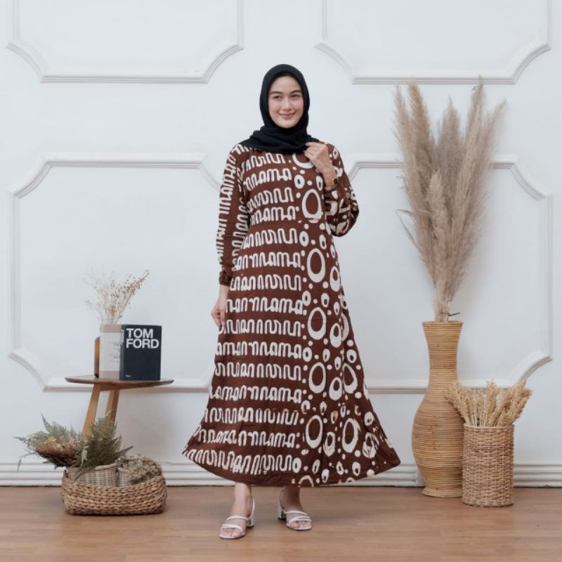 ( PROMO) GAMIS TWILL , TERMURAH DANTERLARIS || GAMIS RAYON MURAH || DASTER MALAMAN-Aksara 4