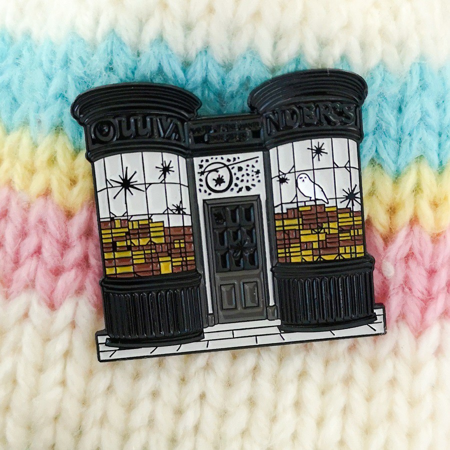 Bros Pin Enamel Desain Tongkat Sihir Harry Potter Hogwarts Untuk Hadiah