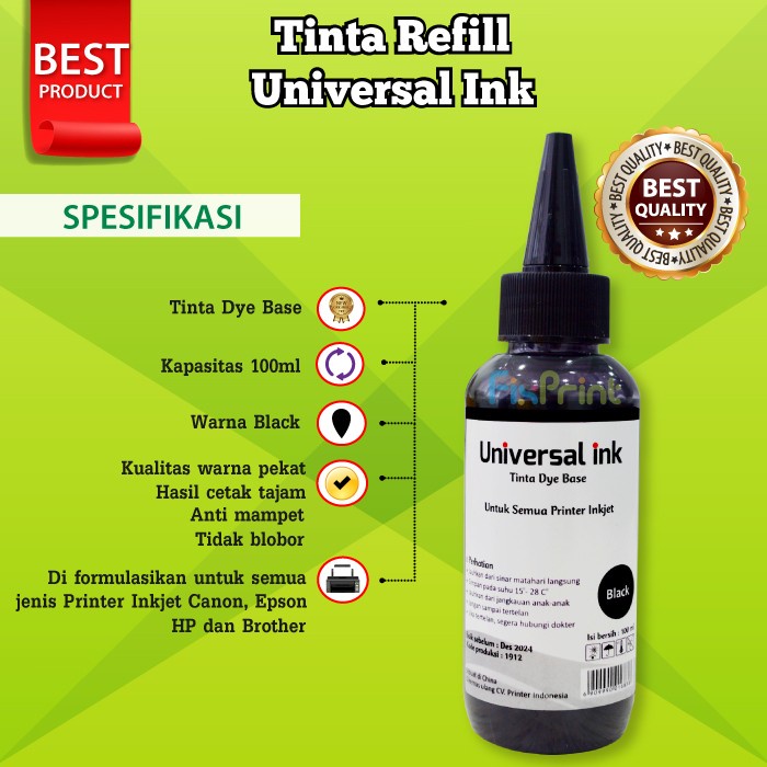 tinta infus refill untuk CNON 100ml ink printer qualitas terbaik