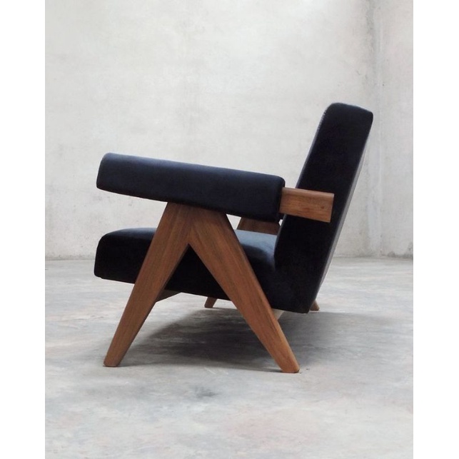 Bangku sofa minimalis kursi busa kayu jati bangku ruang tamu