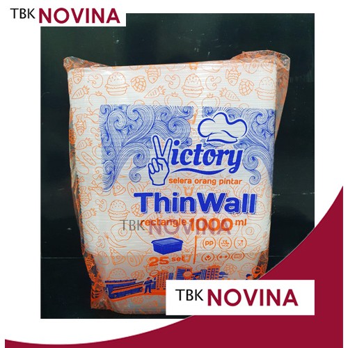 [25PCS] Thinwall 1000ml Kotak Per Pack Rectangle Food Container Kotak Makan Plastik Murah