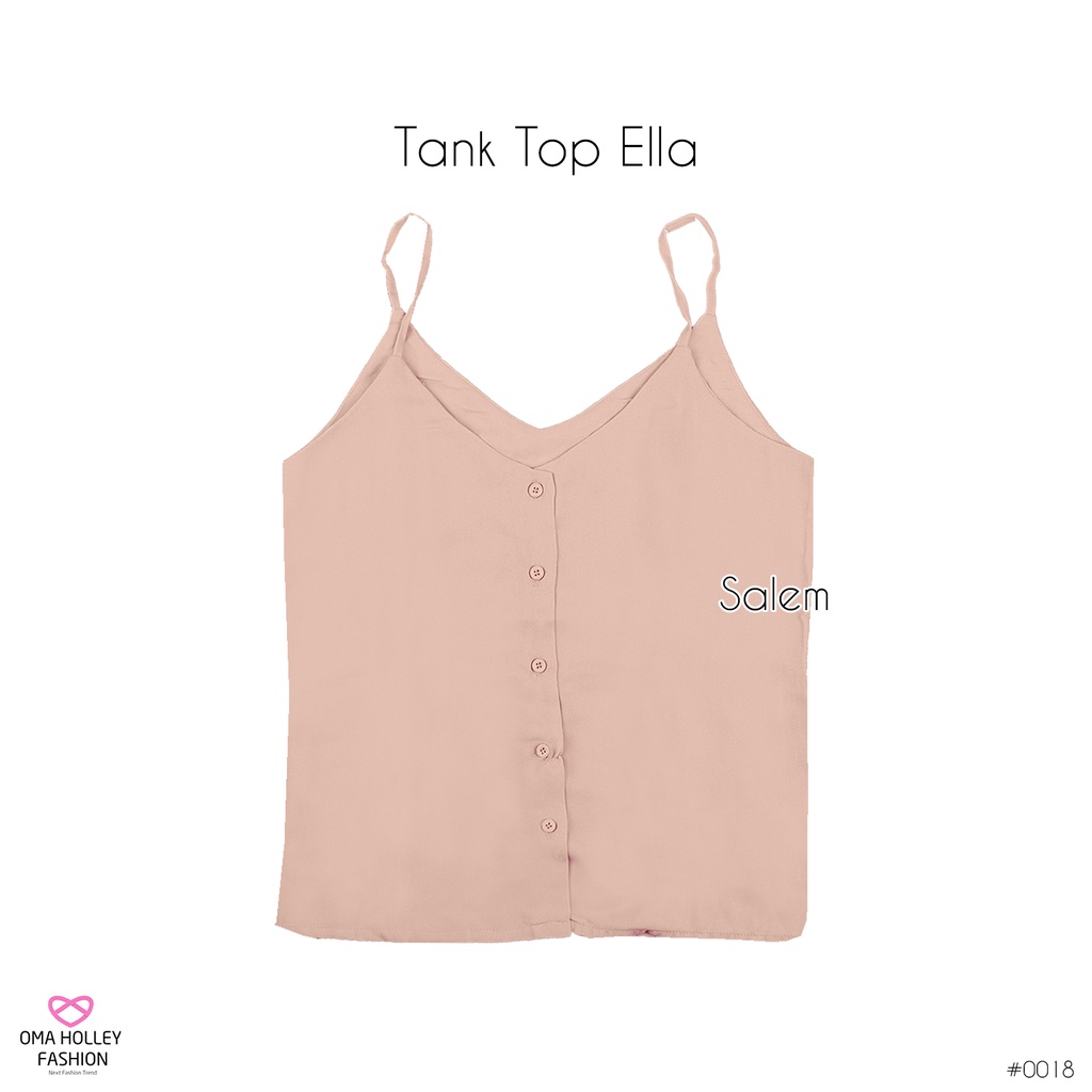 (COD) OH Fashion Basic Tank top Ella kancing premium quality korea #0018-Salem