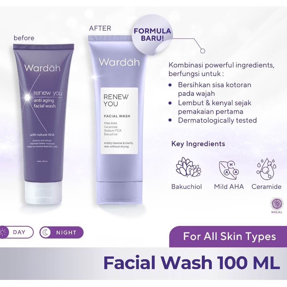 WARDAH Facial Wash Wardah Renew You Facial Wash Pembersih Wajah