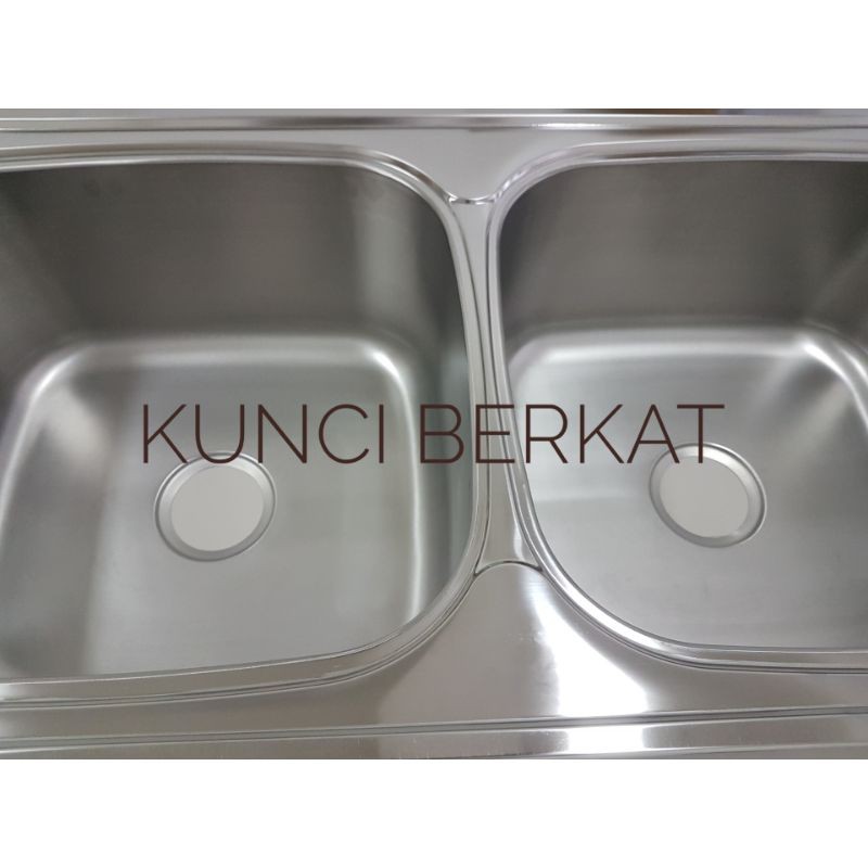 Kitchen Sink 2 Lubang 10050/Bak Cuci Piring 2 Lubang/BCP