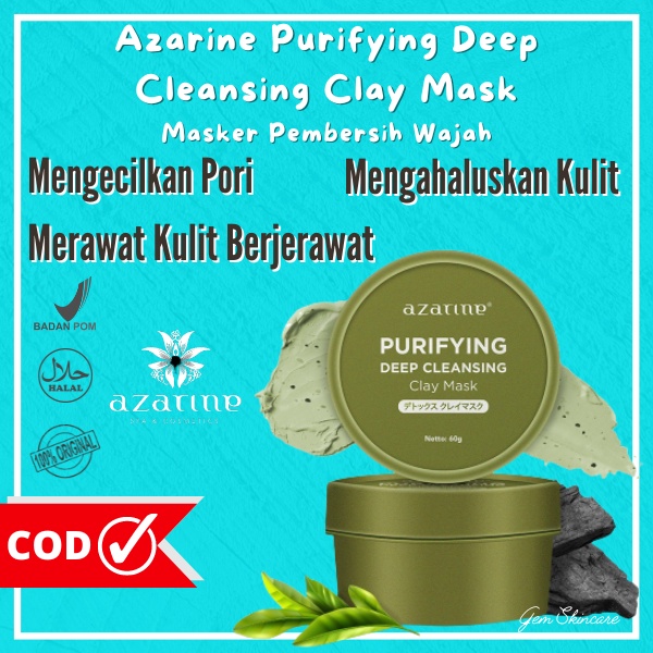 Azarine Purifying Deep Cleansing Clay Mask Masker Wajah Clay Mask Azarine Deep Cleansing masker mask