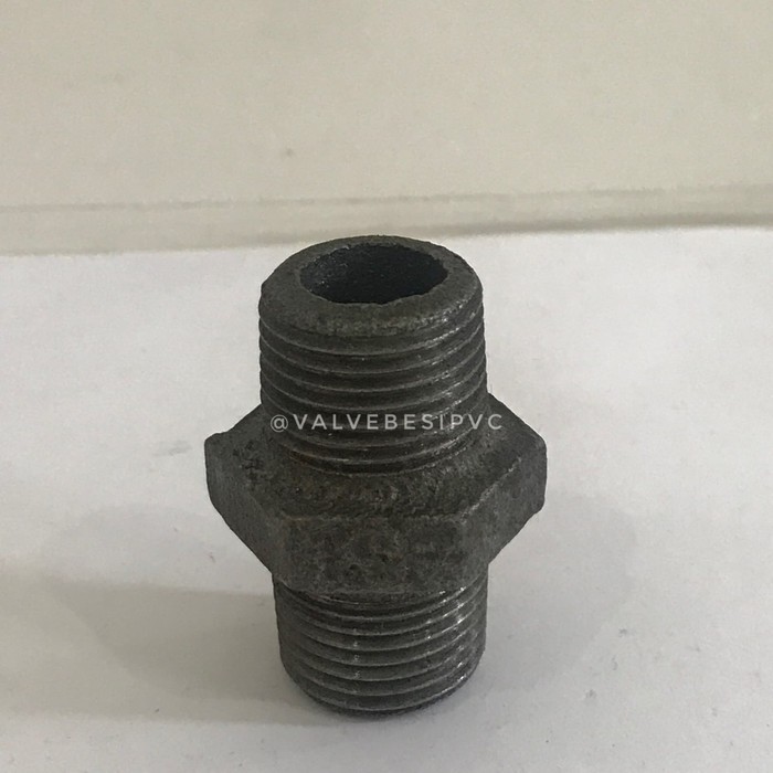 Double Nepple BS TSP 1/2" INCH / Dobel nepel Hitam TSP 1/2INCH