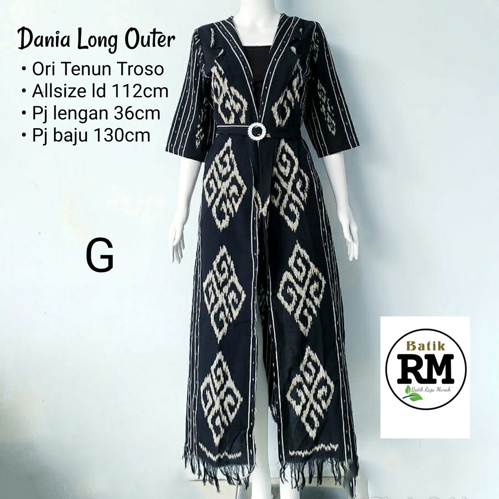 Dania long outer tenun ori troso