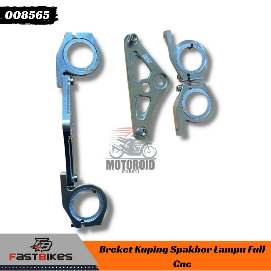 Breket Kuping Spakbor Fastbikes dudukan headlamp rx king harley vixion cb Lampu Full Cnc