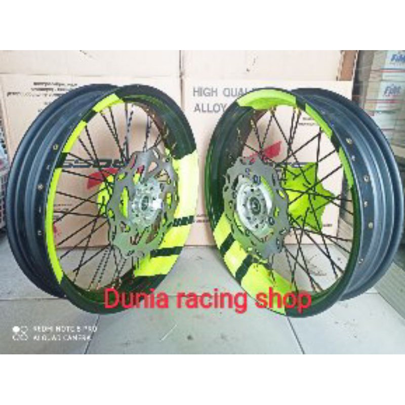 Velg Supermoto Honda CRF 150 ring 17 lebar Tromol depan belakang Crf pnp Sama rakit