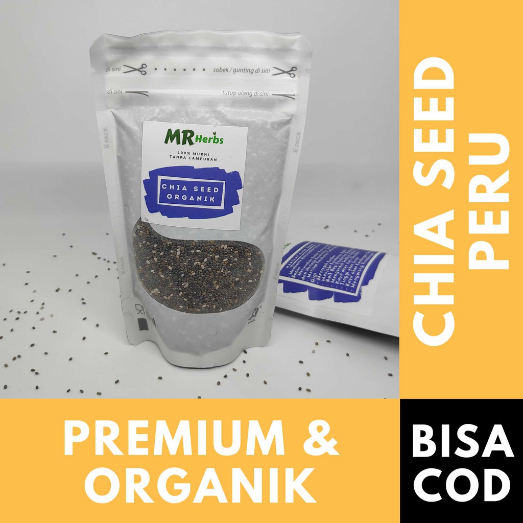 

Chia Seed Peru Bukan Mexico Organic Isi 250gr By MR HERBS