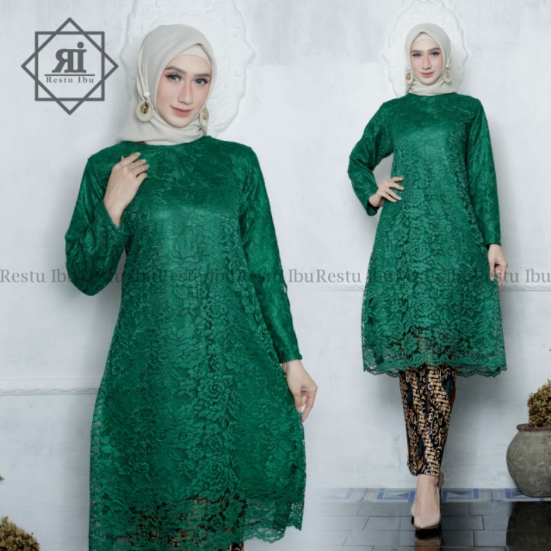 SET KEBAYA BRUKAT MODERN KEBAYA TUNIK BRUKAT KEBAYA MODERN