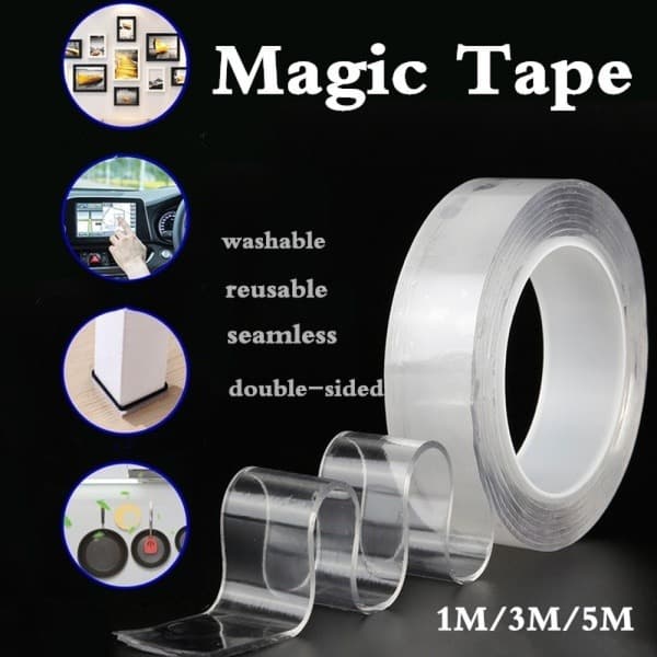 

(MURAH) Nano Magic Double Tape Bening Tahan Air 30mm x 3m TAPE PU SOFT GEL