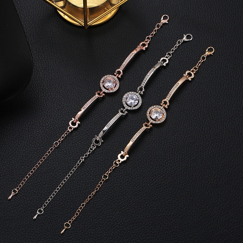 Gelang Permata Kristal Bulat Harian Fashion Korea-4