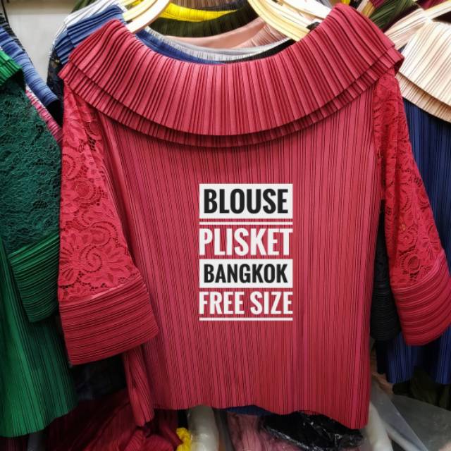 READY STOCK BLOUSE PLISKET PREMIUM BANGKOK