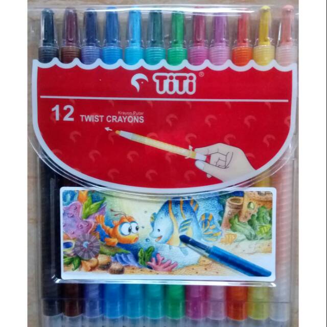 

Krayon Putar / Twist Crayons TiTi 12 Warna