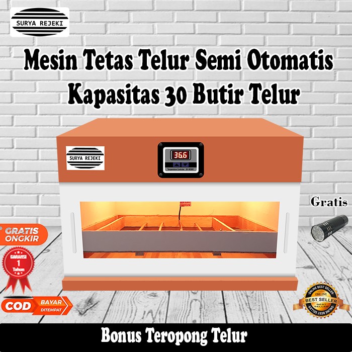 [promo] mesin tetas telur kapasitas 30 telur semi otomatis