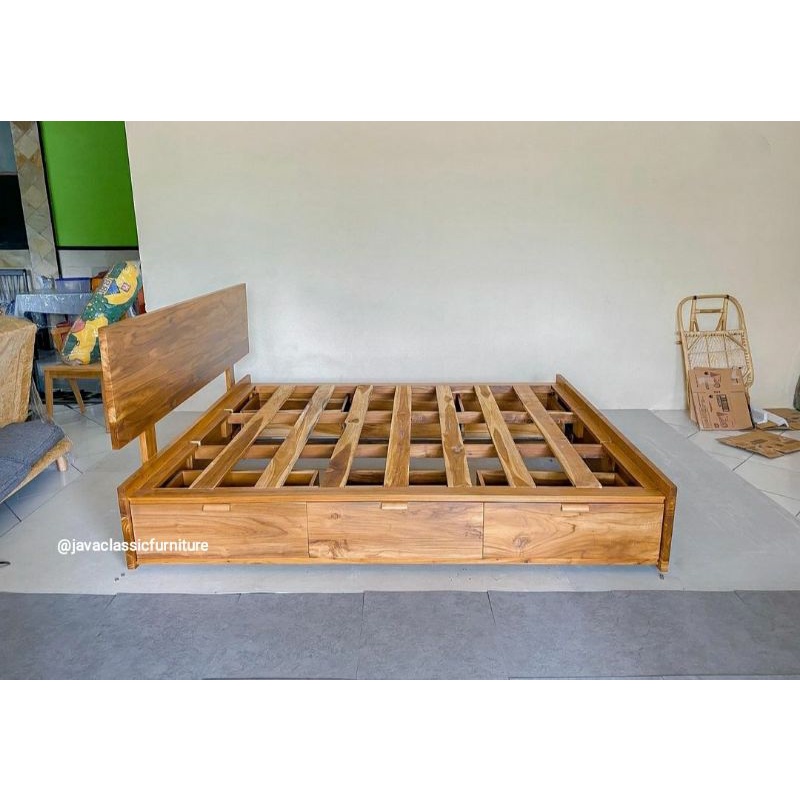 1 SET TEMPAT TIDUR DIPAN MINIMALIS KAYU SOLID TEBAL LACI 6 DIVAN JATI TUA VINTAGE RANJANG CUSTOM RETRO MURAH WARNA NATURAL UNTUK ANAK DAN DEWASA UKURAN 120,160,180 NOMOR 1 2 3-2