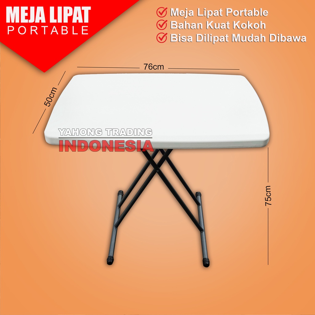 Meja Lipat Panjang 76cm Meja Portable Meja Makan Meja Belajar Meja Komputer Laptop Serbaguna