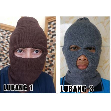 TOPI NINJA PRIA WANITA - KETHU NINJA - KETHU MALING - CIET RONSA MALAM 3 LUBANG 1 LUBANG