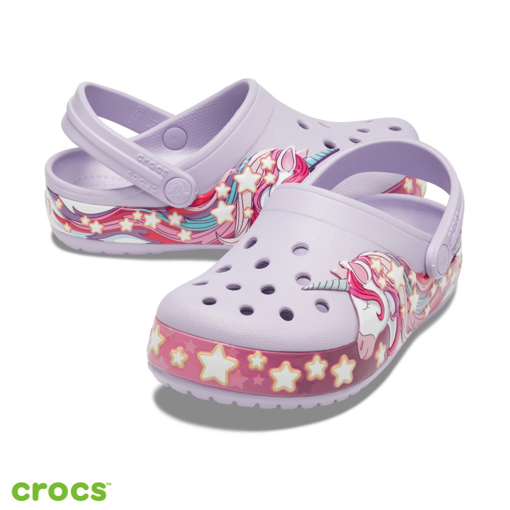 Crocs Unicorn LED LAMPU Sandal Anak Perempuan Cewek Original Crocs