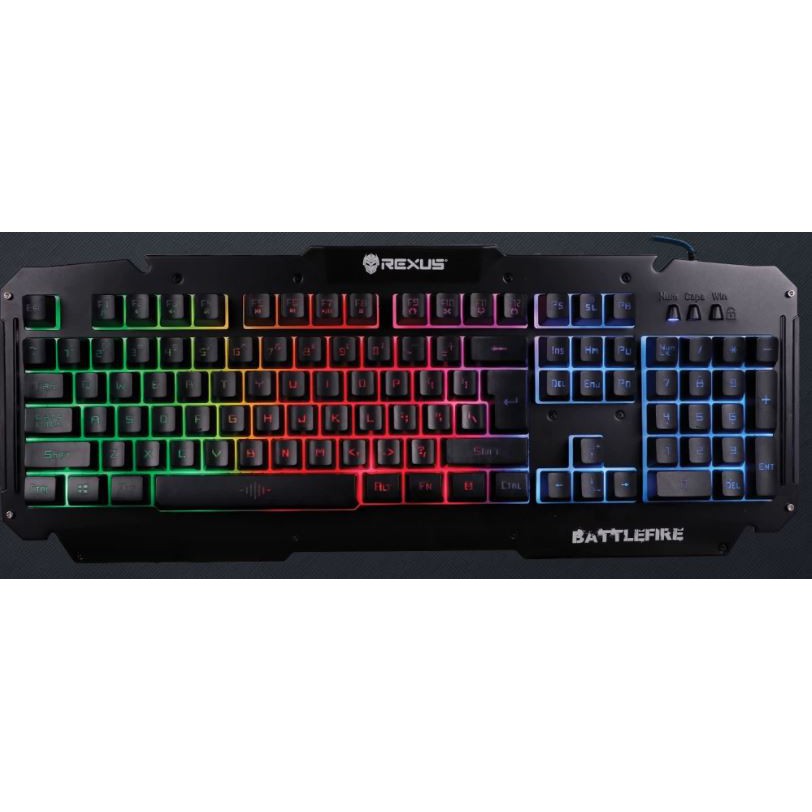 Jual Rexus Keyboard Gaming K9d Battlefire Rainbow Color Shopee Indonesia