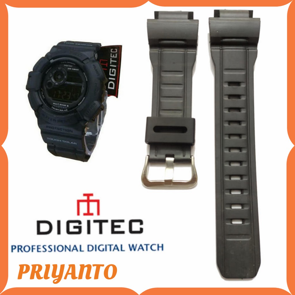 Strap Tali Jam Tangan Digitec DG-2028T DG 2028 Digitec 2028 Hitam