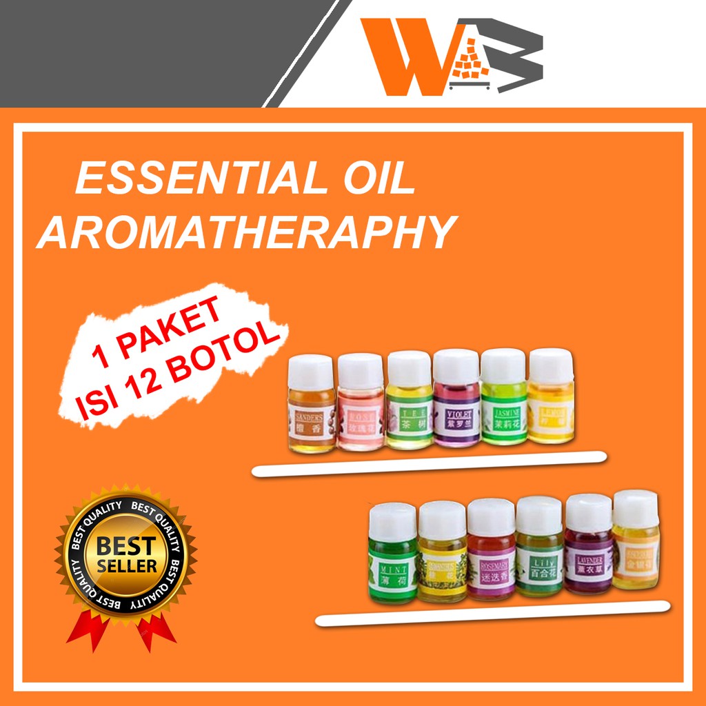 COD MINYAK AROMA ESSENTIAL ESENSIAL OIL AROMATERAPI AROMATHERAPY PENGHARUM RUANGAN 12 IN 1