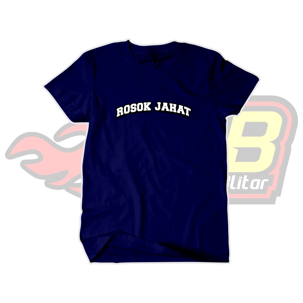 Kaos Distro Rosok Jahat Putih Katun Combed