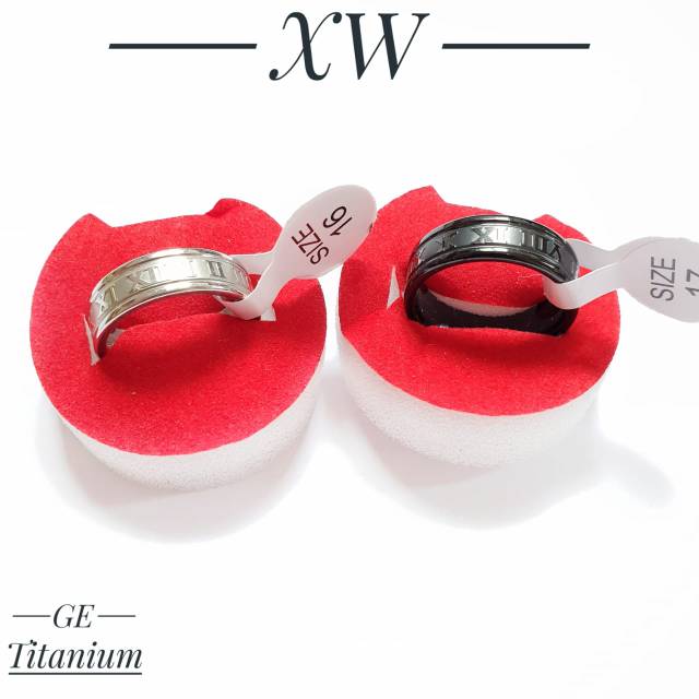 Cincin titanium motif romawi CC663