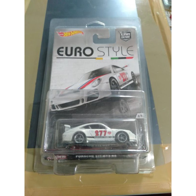 Hotwheels euro style Porsche putih ban karet