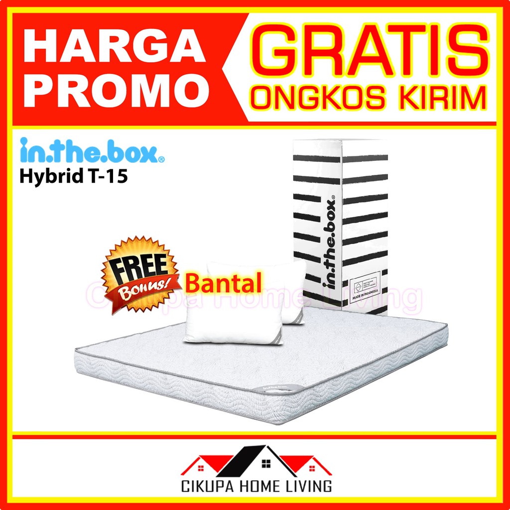 INTHEBOX HYBRID 15 CM Kasur Busa (Memory Foam) Ukuran 160-200x200/Kasur Busa/Spingbed/Murah/Bagus/Ma