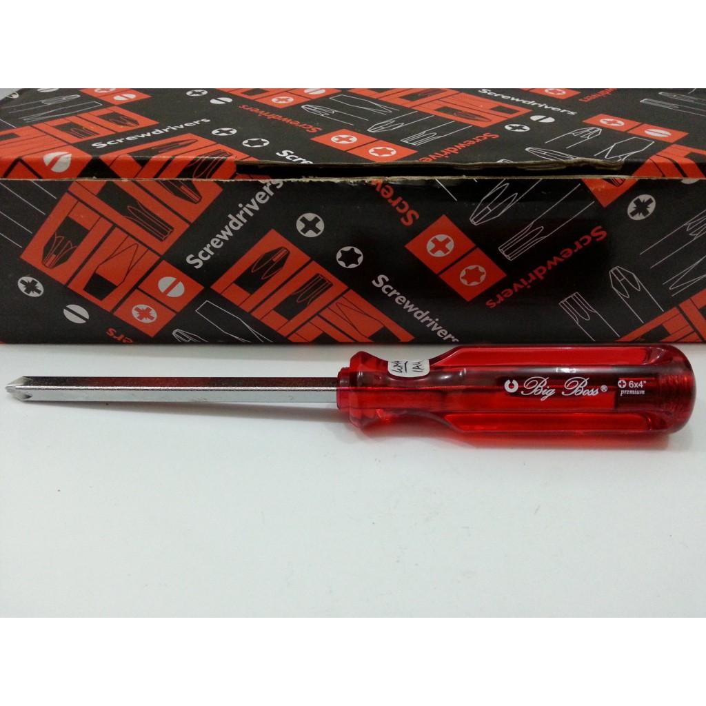 Obeng Gagang Ketok Gedor Big Boss 6mm x 4" Inch (+) in