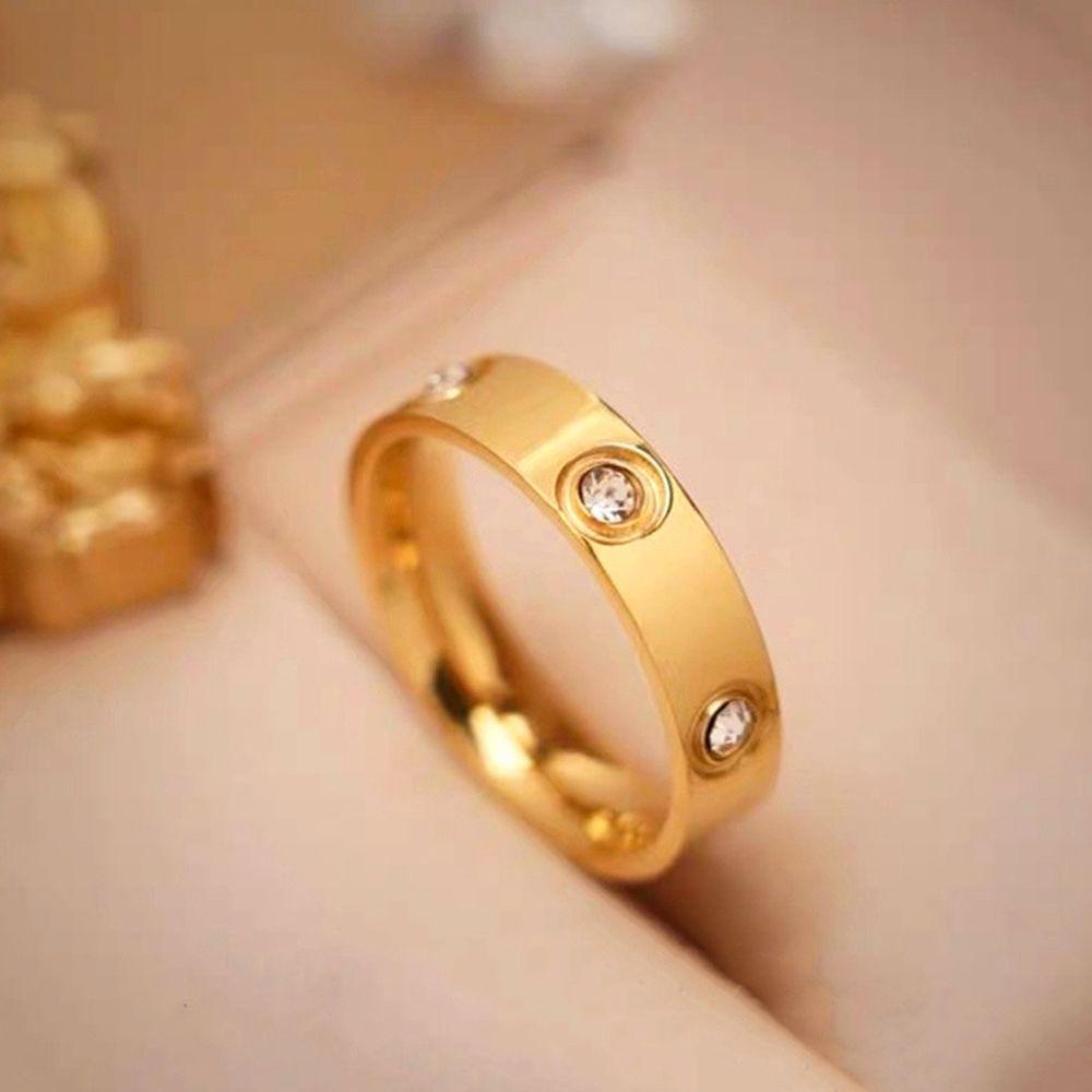 [Elegan] Cincin Jari Berlian Punk Retro Lingkaran Hadiah Ulang Tahun Pesta Perempuan Gaya Korea Ring