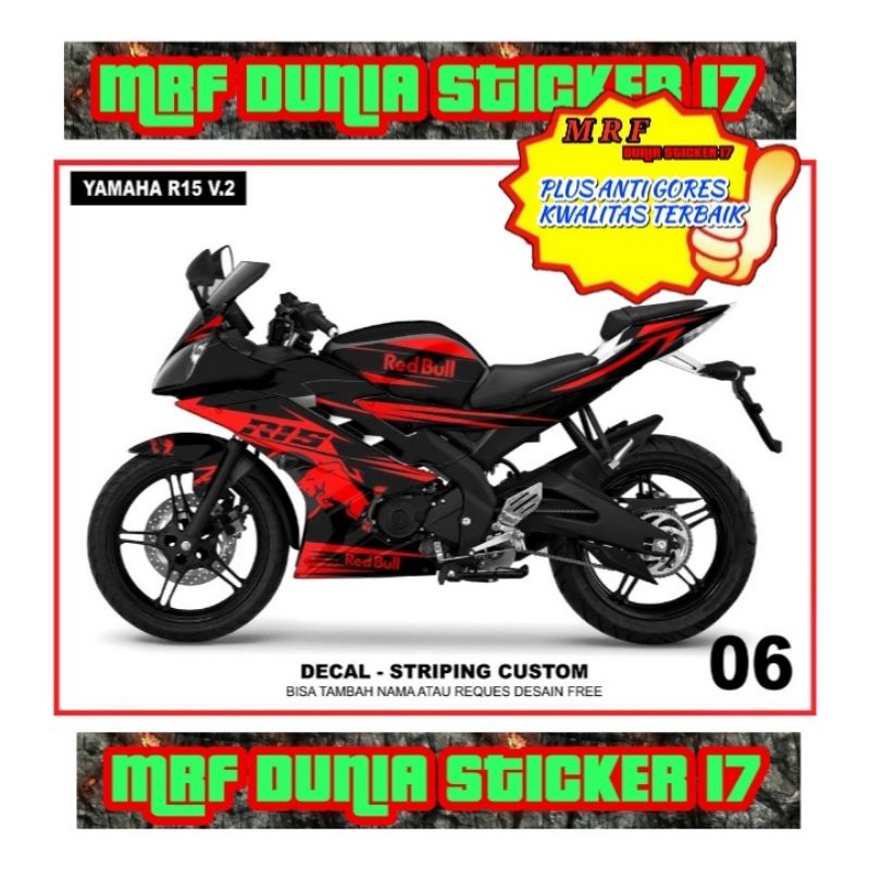Decal Stiker Motor Yamaha R15 V2 Full Body Modifikasi 06