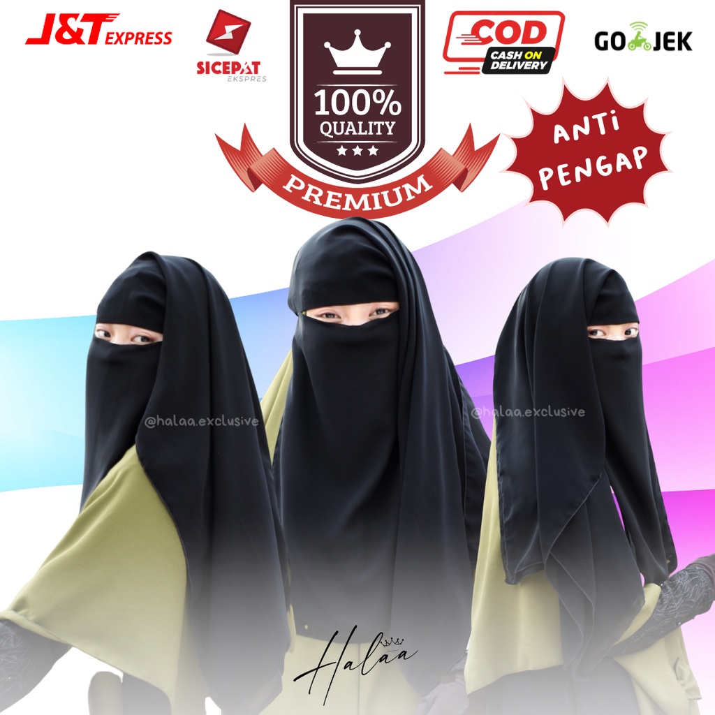 NIQAB YAMAN PENDEK SIFON SILKY / SIFON ARAB/ SIFON PREMIUM BY HALAA