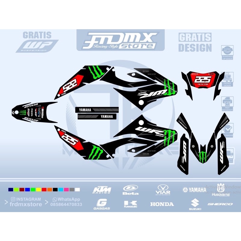 Decal Custome Yamaha WR 155 R New 2022