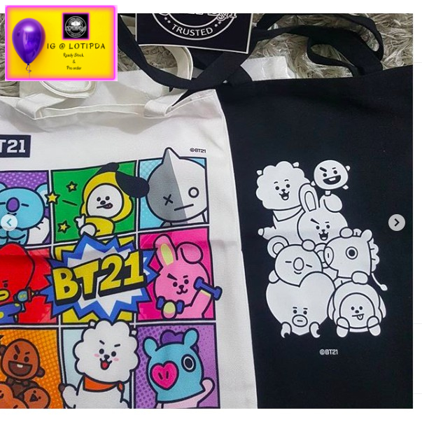 READY STOCK - BT21 X WATSON TOTE BAG OFFICIAL LINEFRIENDS