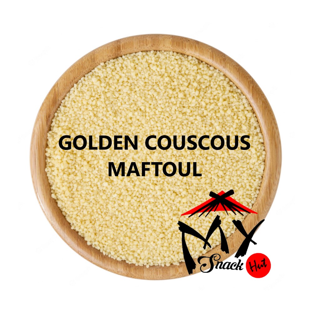 GOLDEN COUSCOUS 50GR - MAFTOUL KUNING COUS COUS BERAS GANDUM KUSKUS MPASI KUSKSI KSEKSU BABY PASTA