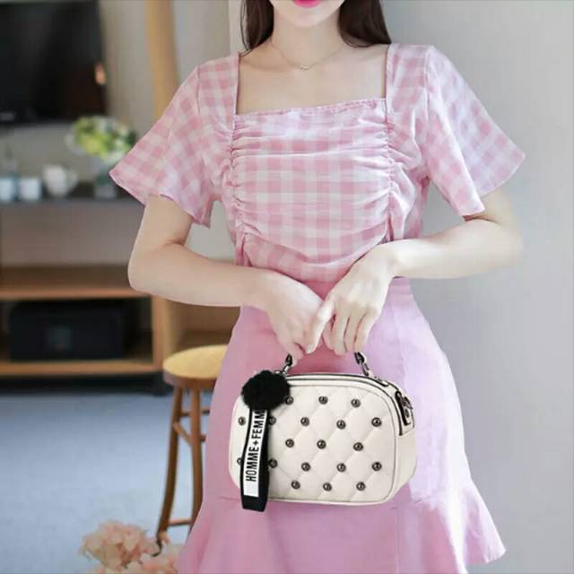 TAS SELEMPANG WANITA SOPHIE FAIRIESE T3036P3 ESMONIA LOPPER HARDWARE G A1D6 Handbag SERI TIM