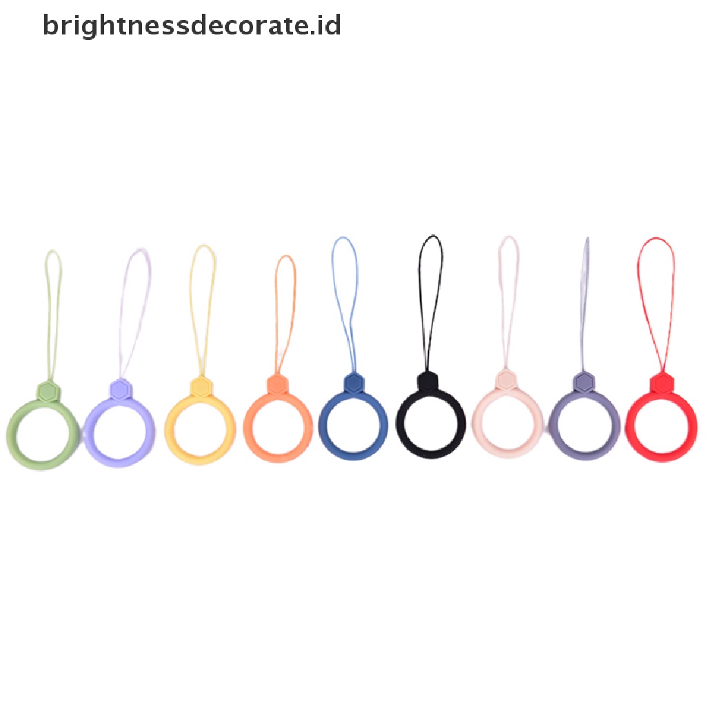 [birth] Finger Ring Anti-lost Universal Phone Short Lanyard Silicone Pendant Ring Strap [ID]