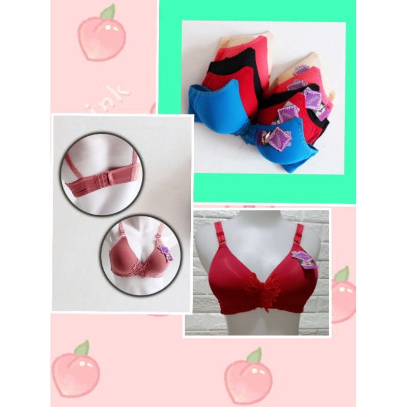 BH Hak 3 3302(230) Pakai SPON Tanpa Kawat CUP SEDANG BRA Remaja Dewasa SiZE 36 -42