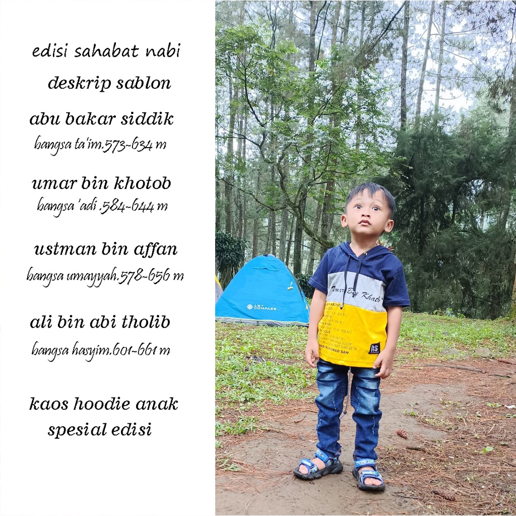 KAOS HOODIE ANAK EDISI SAHABAT NABI