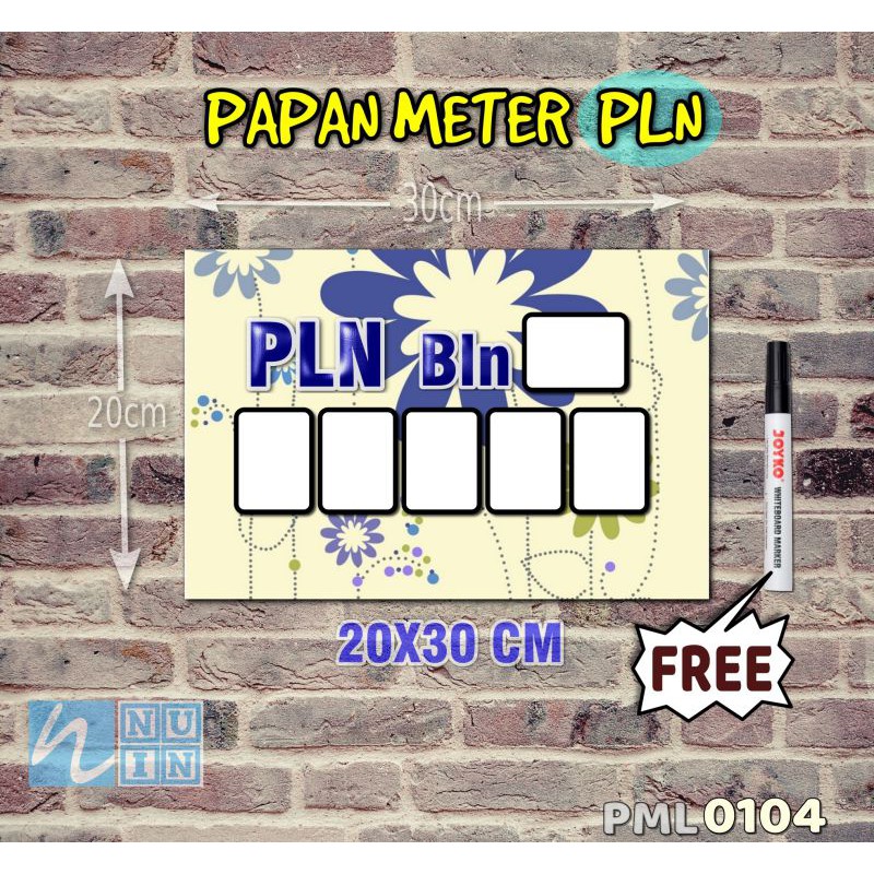 

Nuin Papan Meter Listrik PLN PAM motif Unik - Floral 04